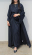 3-piece Beaded Abaya: Black