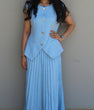Waistcoat & Pleated Skirt Set: Sky Blue