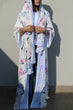 Kayla Floral Abaya: Créme