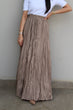 Crushed Pleated Skirt: Taupe