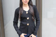 Button-down cardigan: Black