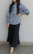 Satin Skirt: Black