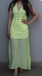 Two Piece Waistcoat & Skirt Set: Lime