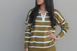 Striped Knit Set: Olive
