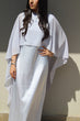 Cape Abaya Set: Silver