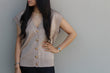 Knit Vest: Tan