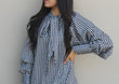 Gingham Print Blouse