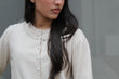 Pearl Knit Beaded Cardigan: Beige
