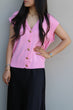 Knit Vest: Baby Pink