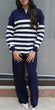 Striped Knit Set: Cobalt Blue