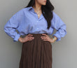 Crushed Pleated Skirt: Chocolate