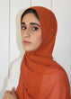 Luxury Chiffon: Burnt Orange