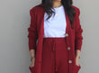 Berry Cardigan Knit Set